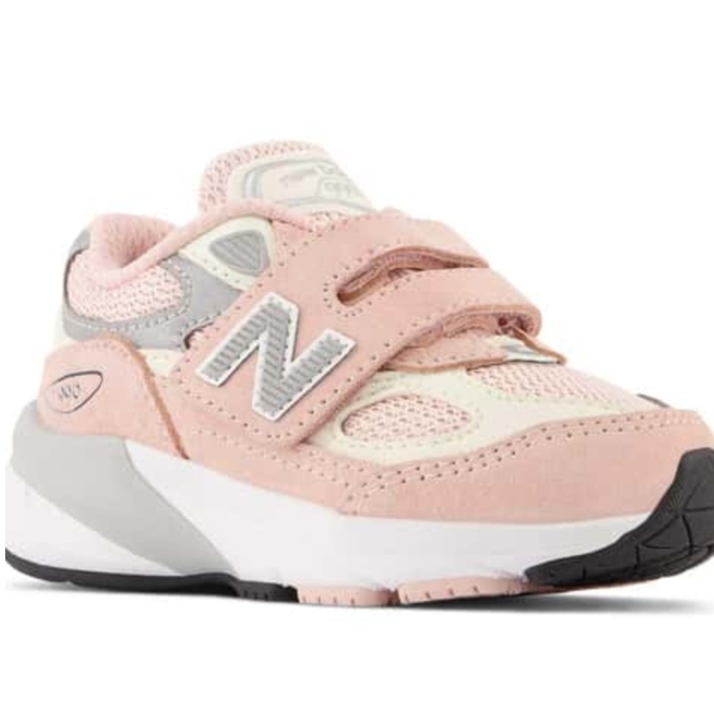 New Balance Kids' Pink and White Sneakers